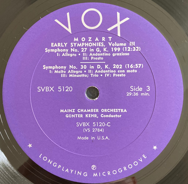 Early Symphonies Volume III