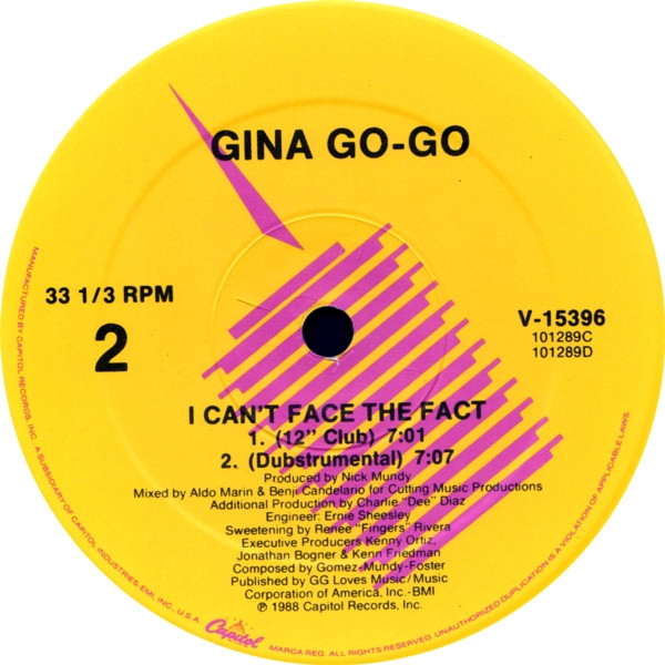 Gina Go-Go - I Can't Face The Fact | Capitol Records (V-15396) - 3