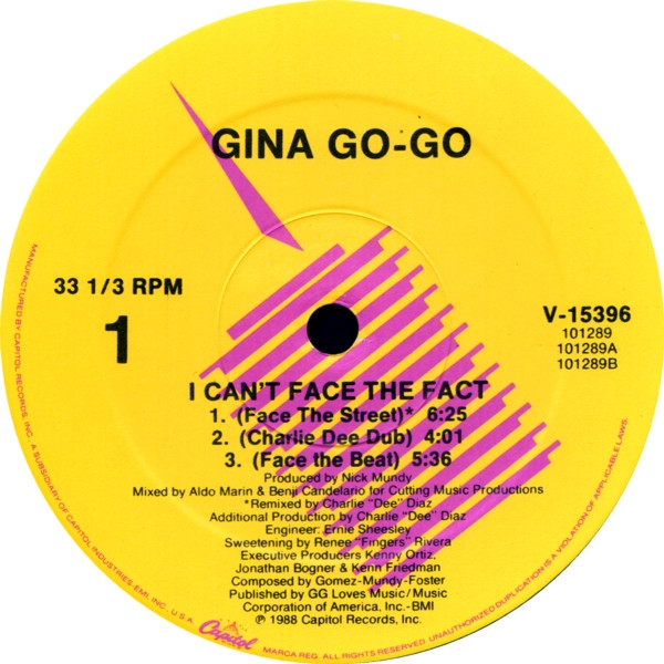 Gina Go-Go - I Can't Face The Fact | Capitol Records (V-15396) - 2
