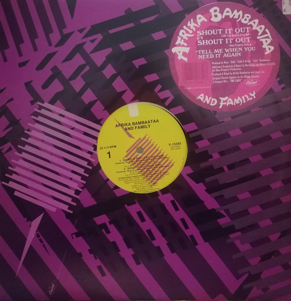 Afrika Bambaataa And Family - Shout It Out | Capitol Records (V-15385) - 3 Afrika Bambaataa And Family - Shout It Out | Capitol Records (V-15385) - 3
