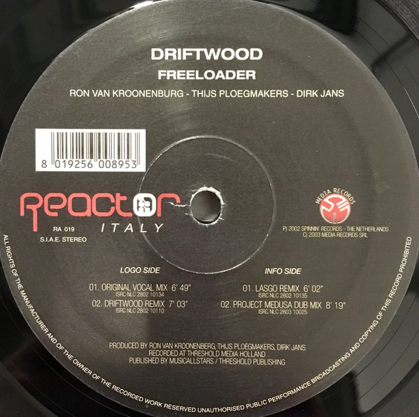Driftwood - Freeloader | Reactor (RA 019) - 2 Driftwood - Freeloader | Reactor (RA 019) - 2