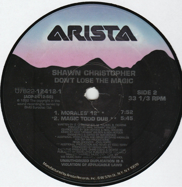Shawn Christopher - Don't Lose The Magic | Arista (07822-12412-1) - 4