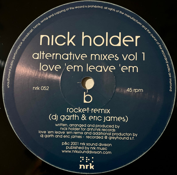 Nick Holder - Alternative Mixes Vol. 1 | NRK Sound Division (NRK 052) - 4 Nick Holder - Alternative Mixes Vol. 1 | NRK Sound Division (NRK 052) - 4