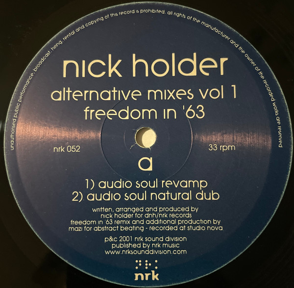 Nick Holder - Alternative Mixes Vol. 1 | NRK Sound Division (NRK 052) - 3 Nick Holder - Alternative Mixes Vol. 1 | NRK Sound Division (NRK 052) - 3