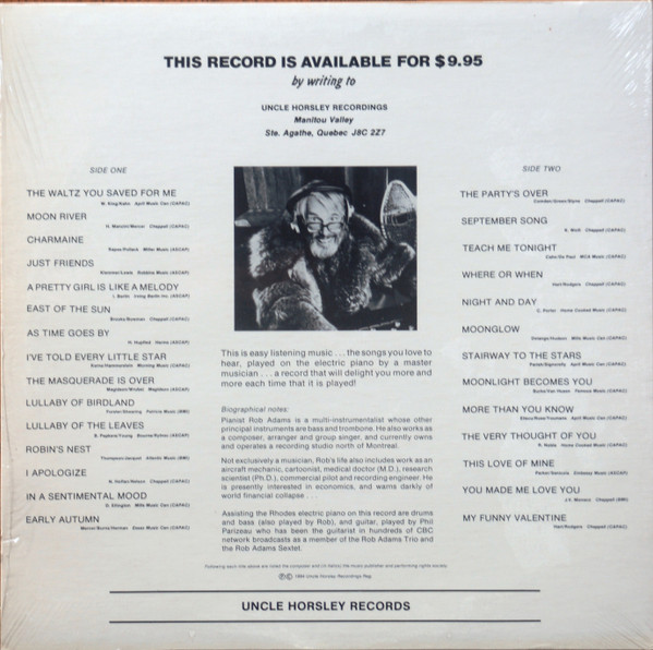 Rob Adams - Piano Music Favourite Selections | Uncle Horsley Recordings (UHR-1004) - 2 Rob Adams - Piano Music Favourite Selections | Uncle Horsley Recordings (UHR-1004) - 2