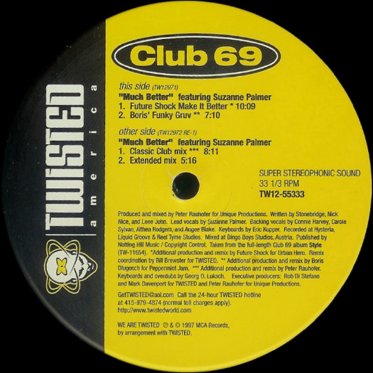 Club 69 & Suzanne Palmer - Much Better | Twisted America Records (TW12-55333) - 4 Club 69 & Suzanne Palmer - Much Better | Twisted America Records (TW12-55333) - 4