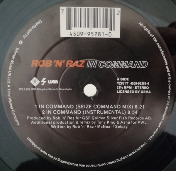 Rob 'N' Raz - In Command | Telegram Records Stockholm (4509-95281-0) - 3