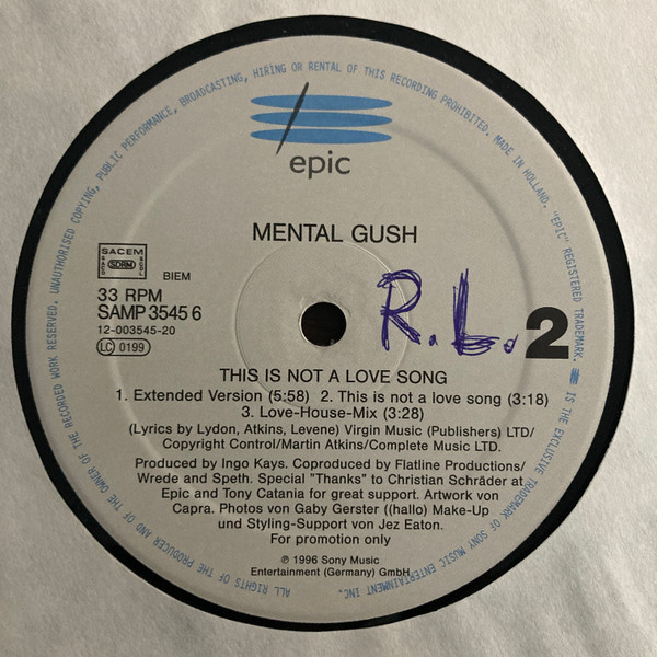 Mental Gush - This Is Not A Love Song | Epic (SAMP 3545 6) - 2 Mental Gush - This Is Not A Love Song | Epic (SAMP 3545 6) - 2