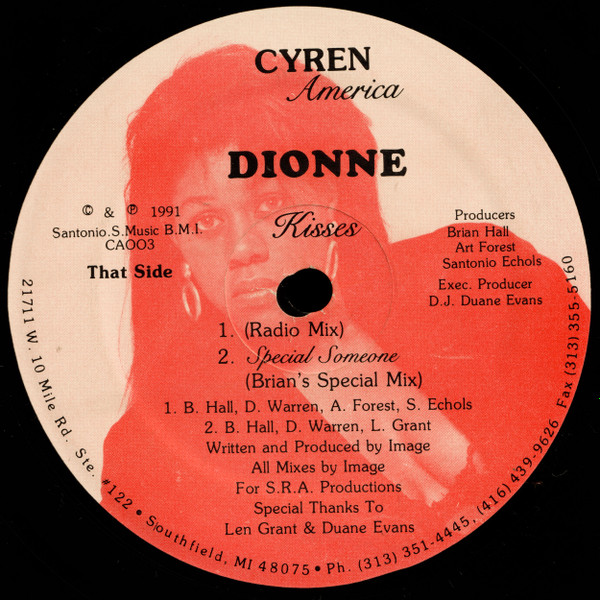 Dionne - Kisses | Cyren America Records (CA003) - 2 Dionne - Kisses | Cyren America Records (CA003) - 2