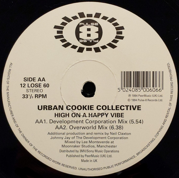 Urban Cookie Collective - High On A Happy Vibe | Pulse-8 Records (12 LOSE 60) - 4