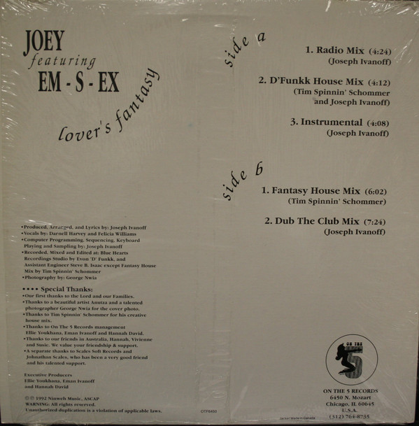 Joey Feat. Em-S-Ex - Lover's Fantasy | On The Five Records (OTF6450) - 2 Joey Feat. Em-S-Ex - Lover's Fantasy | On The Five Records (OTF6450) - 2