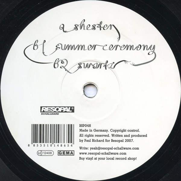 Paul Ritch - Summer Ceremony EP | Resopal Schallware (RSP048) - main