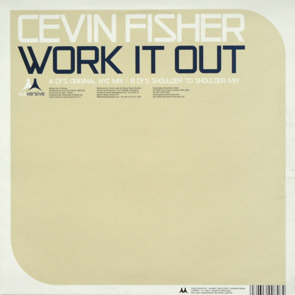 Cevin Fisher - Work It Out | Subversive (SUB84T)