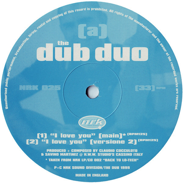 The Dub Duo - I Love You | NRK Sound Division (NRK 025) - 2