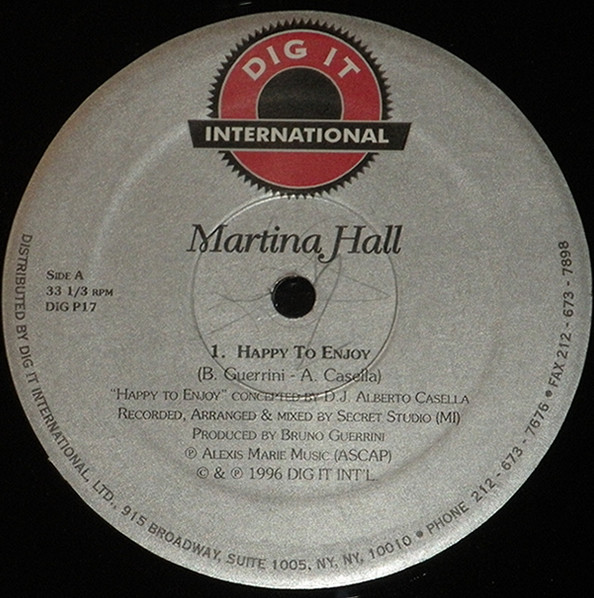 Martina Hall / Gusto - Happy To Enjoy / Revenge | Dig It International (DIG P17)