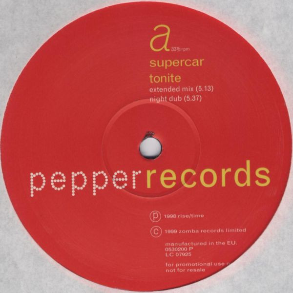Supercar - Tonite | Pepper Records (0530200 P)