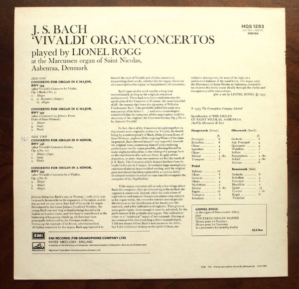 'Vivaldi' Organ  Concertos