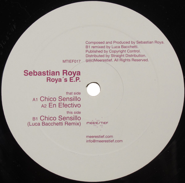 Sebastian Roya - Roya's E.P. | Meerestief Records (meerestief 017)