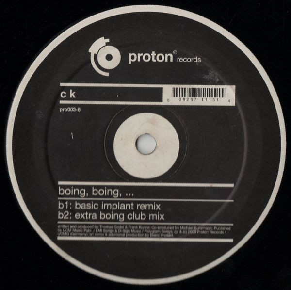 CK - Boing, Boing | Proton Records (pro003-6) - 2 CK - Boing, Boing | Proton Records (pro003-6) - 2