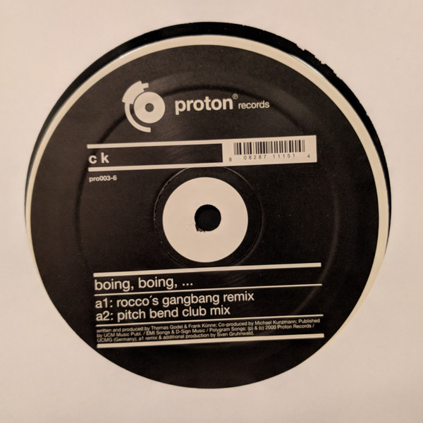 CK - Boing, Boing | Proton Records (pro003-6) - main CK - Boing, Boing | Proton Records (pro003-6) - main