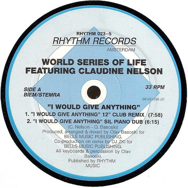 World Series Of Life - I Would Give Anything | Rhythm Records (RHYTHM 023-5)