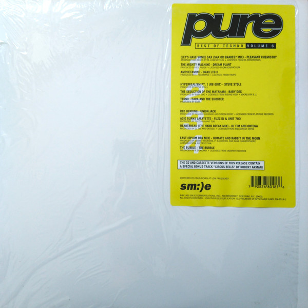 Various - Best Of Techno Volume 6 - Pure | Sm:)e Communications (SM-8018-1)