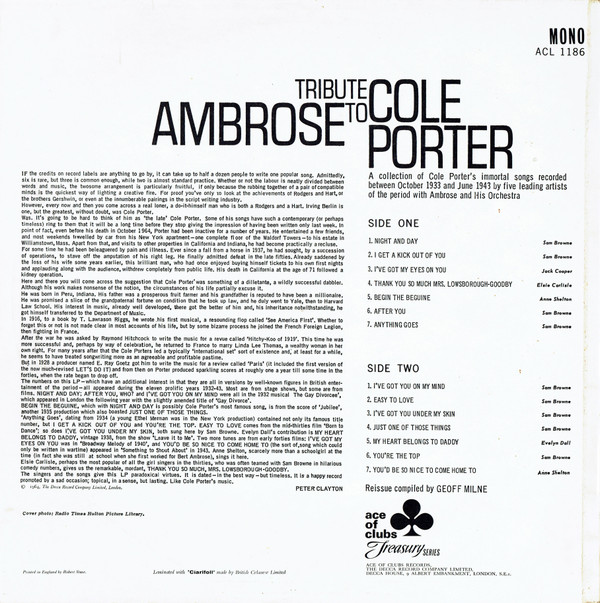Tribute To Cole Porter