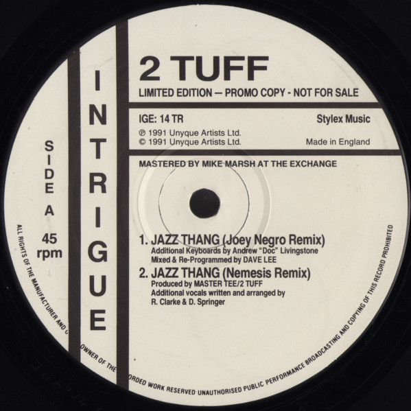2 Tuff - Jazz Thang (Remixes) | Intrigue Records (IGE: 14 TR)