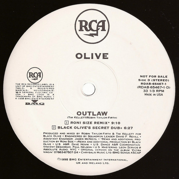 Olive - Outlaw | RCA (RDAB-65467-1) - 4 Olive - Outlaw | RCA (RDAB-65467-1) - 4