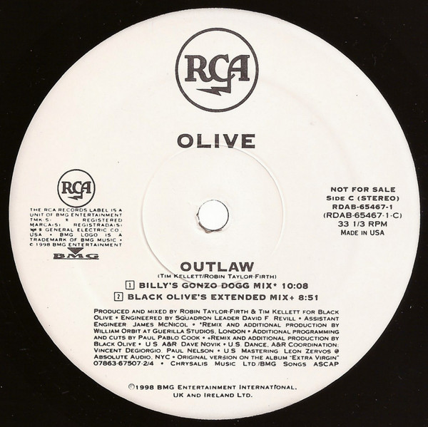 Olive - Outlaw | RCA (RDAB-65467-1) - 3 Olive - Outlaw | RCA (RDAB-65467-1) - 3