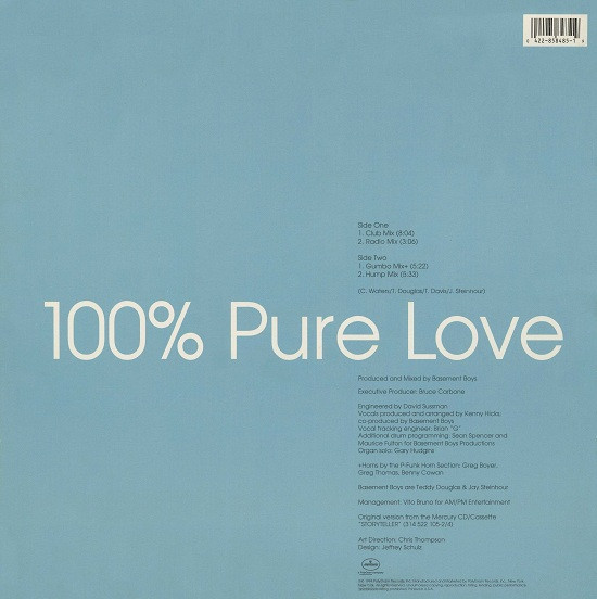 Crystal Waters - 100% Pure Love | Mercury (858 485-1) - 2