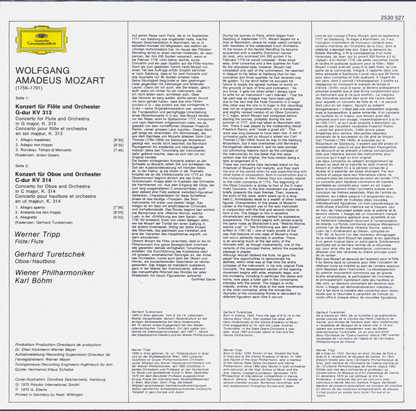 Flötenkonzert (= Flute Concerto) Nr. 1 ∙ Oboenkonzert (= Oboe Concerto)