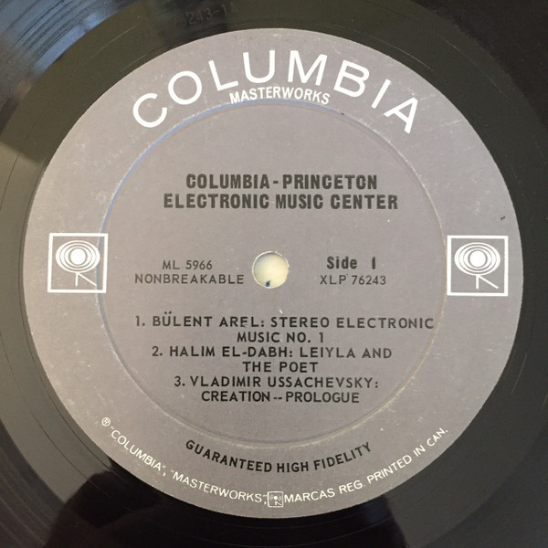 Various - Columbia-Princeton Electronic Music Center | Columbia Masterworks (ML 5966) - 3 Various - Columbia-Princeton Electronic Music Center | Columbia Masterworks (ML 5966) - 3