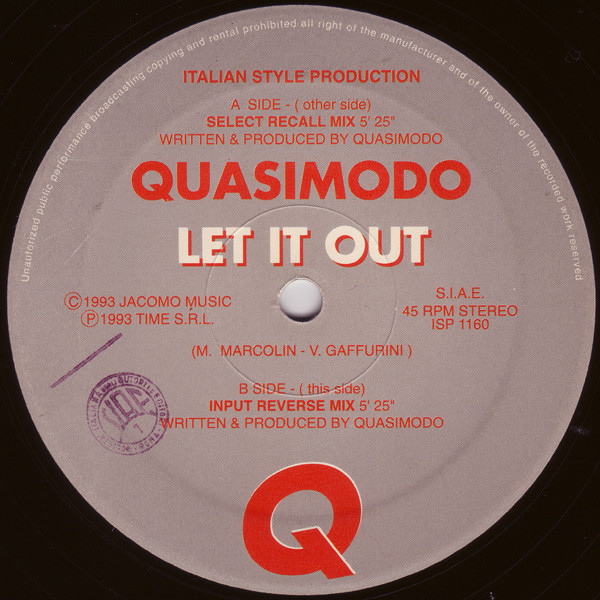 Quasimodo - Let It Out | Italian Style Production (ISP 1160)