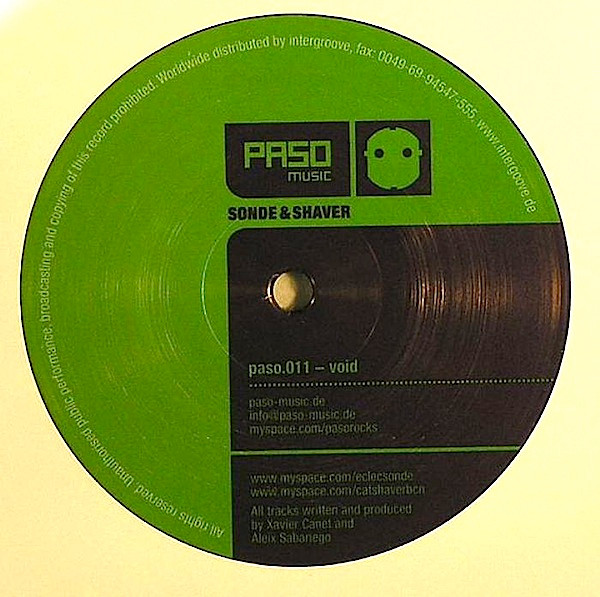Sonde & Shaver / Miroir & Spieth - Void / Last Exit | Paso Music (paso.011) - main Sonde & Shaver / Miroir & Spieth - Void / Last Exit | Paso Music (paso.011) - main