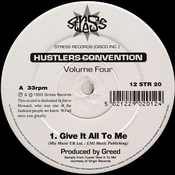 Hustlers Convention - Volume Four | Stress Records (12 STR 20) - 2