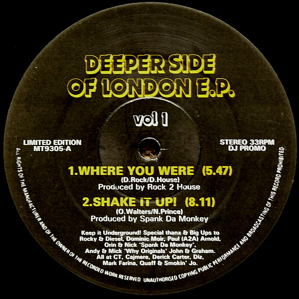 Various - Deeper Side Of London E.P. Vol 1 | Mousetrap Records (MT9305)