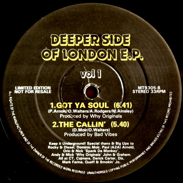Various - Deeper Side Of London E.P. Vol 1 | Mousetrap Records (MT9305) - 2 Various - Deeper Side Of London E.P. Vol 1 | Mousetrap Records (MT9305) - 2