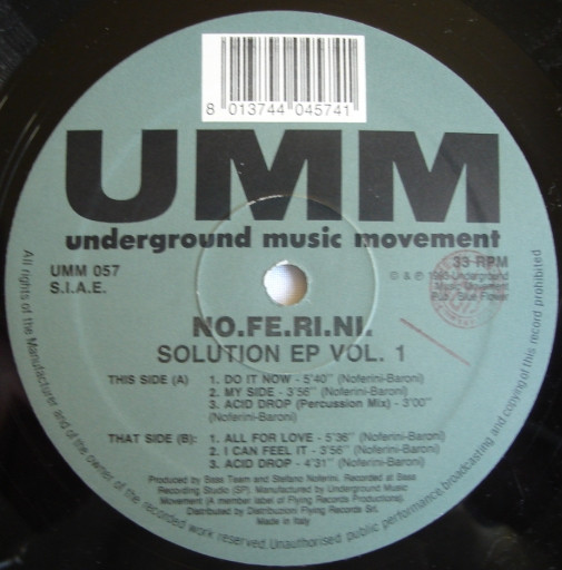 No.Fe.Ri.Ni. - Solution EP Vol. 1 | UMM (UMM 057)
