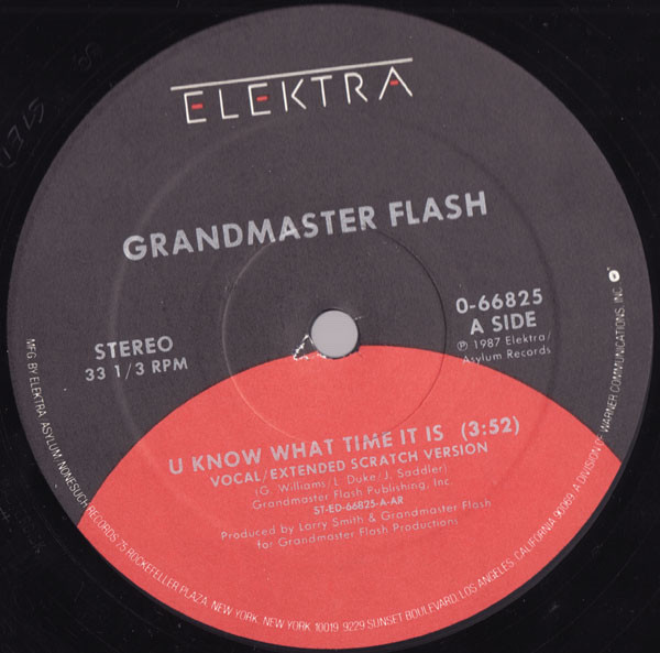 Grandmaster Flash - U Know What Time It Is | Elektra (0-66825) - 2