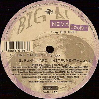 Big Al - Neva Doubt (The Big One) | Warlock Records (WAR-196)