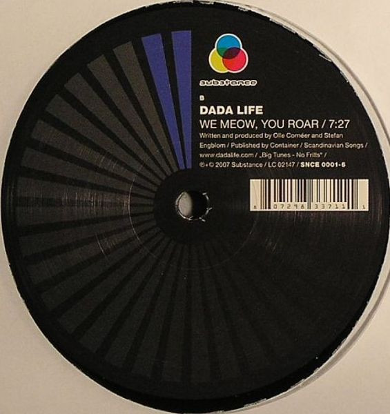 Rob Mooney / Dada Life - Get Back Up / We Meow, You Roar | Substance (SNCE 0001-6) - 2 Rob Mooney / Dada Life - Get Back Up / We Meow, You Roar | Substance (SNCE 0001-6) - 2