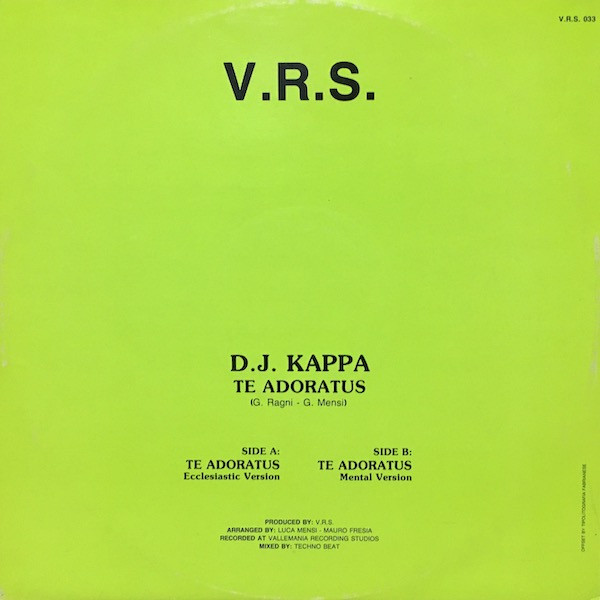 D.J. Kappa - Te Adoratus | Vrs (V.R.S. 033) - 2 D.J. Kappa - Te Adoratus | Vrs (V.R.S. 033) - 2