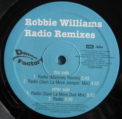 Robbie Williams - Radio Remixes | Capitol Music (7243 8 67653 6 9) - 2