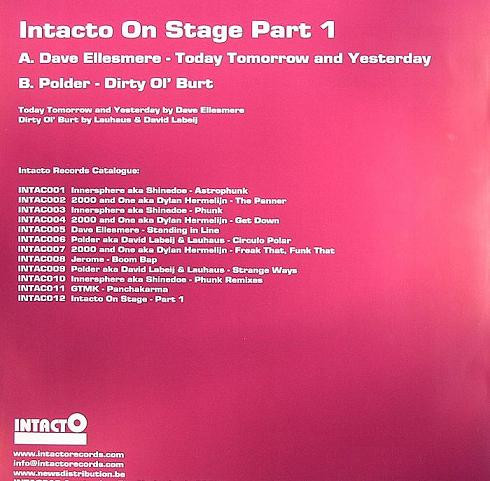 Dave Ellesmere / Polder - Intacto On Stage Part 1 | Intacto Records (INTAC012) - 2 Dave Ellesmere / Polder - Intacto On Stage Part 1 | Intacto Records (INTAC012) - 2