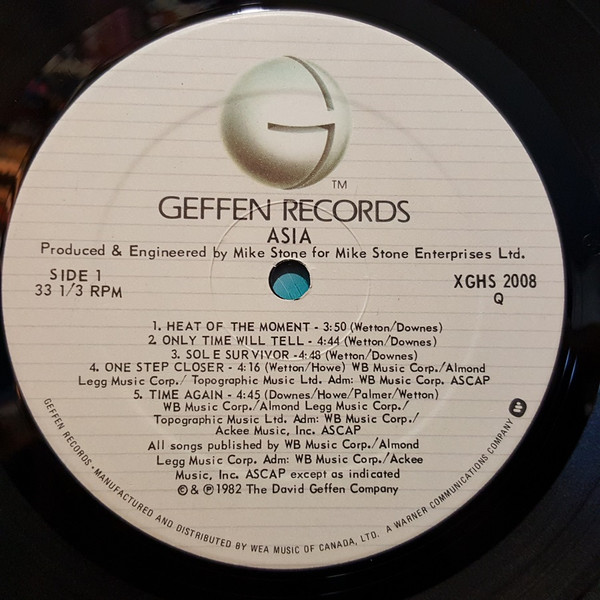 Asia - Asia | Geffen Records (XGHS 2008) - 3 Asia - Asia | Geffen Records (XGHS 2008) - 3