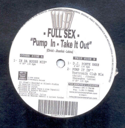 Full Sex - Pump In - Take It Out | Worldbus Records (WB115)
