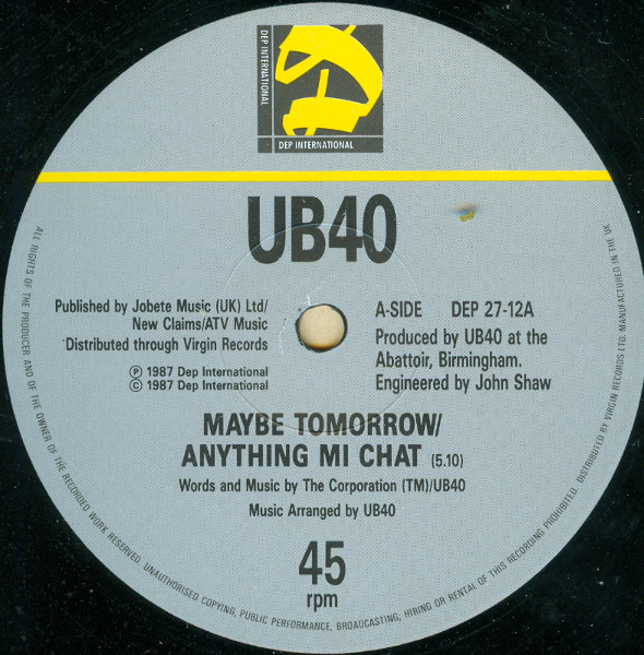 UB40 - Maybe Tomorrow | DEP International (DEP 27-12) - 3 UB40 - Maybe Tomorrow | DEP International (DEP 27-12) - 3