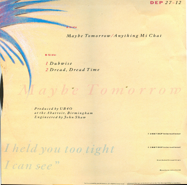 UB40 - Maybe Tomorrow | DEP International (DEP 27-12) - 2 UB40 - Maybe Tomorrow | DEP International (DEP 27-12) - 2