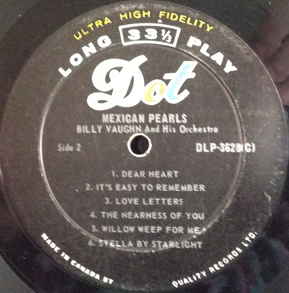 Billy Vaughn - Mexican Pearls | DOT Records (DLP 3628 (C)) - 4 Billy Vaughn - Mexican Pearls | DOT Records (DLP 3628 (C)) - 4